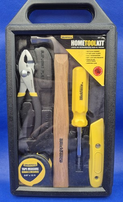 #ad Work Force 5 Piece Home Tool Kit in Carry Case Hammer Pliers Screwdiver NEW $14.95