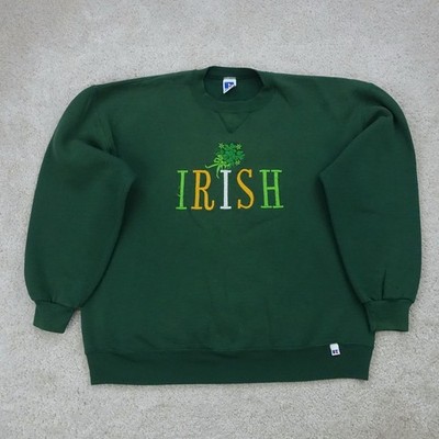 Vintage Russell Athletic Sweatshirt Herren XL Grün USA Bestickt Rundhalsausschnitt