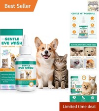 Natural Eye Drops for Pets - 100ml Dog Cat Eye Cleaner for Tear Stain Relief