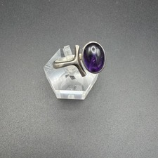 Vintage Georg Jensen Diver And Amethyst Ring - Vivianna Torun