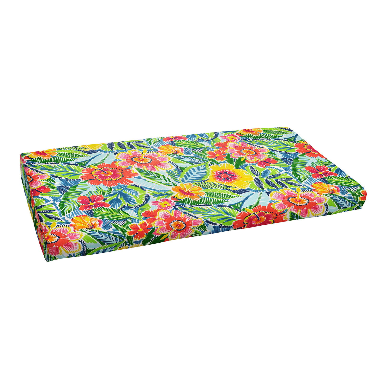 Richloom Outdoor/Indoor Bench Cushion, 43 in x 18 in x 2 in, Pensacola Multi