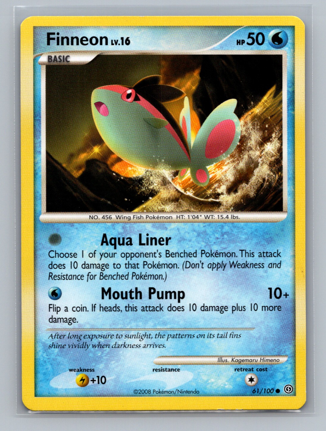 Pokémon TCG Finneon 61/100 Stormfront Normal LP