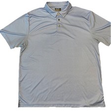 Ben Hogan Men  s Performance Golf Polo Shirt Blue Geometric Print Size XL