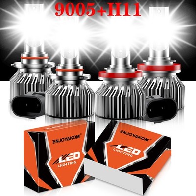 For GMC Sierra 2007-2013 LED Headlight High Low Beam Bulbs white Super bright