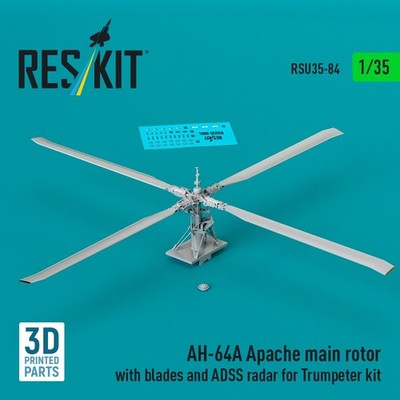 1/35 Reskit RSU35-0084 AH-64A Apache main rotor with blades and ADSS radar for T