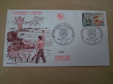 enveloppe premier jour 1964 XXe anniversaire du debarquement en normandie