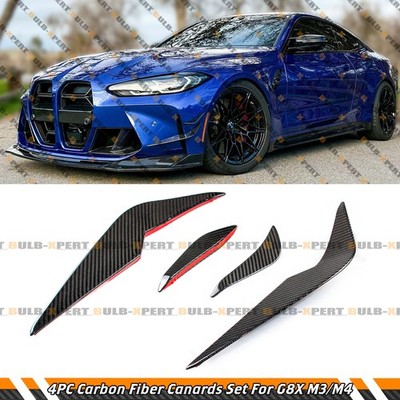 Carbon Fiber Bumper Aero Winglet Canard Fins For 2021-2026 BMW G80