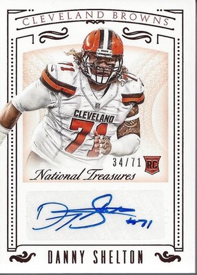 2015 Panini National Treasures Numbers Red #152 Danny Shelton Auto /71 - FB