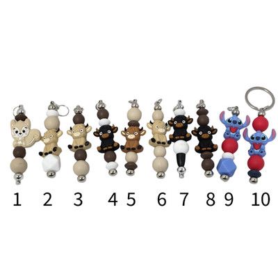 peroanlisierter Perlen-Schlüsselanhänger Highlandkuh 4 Ihn Her Keyring Geschenk