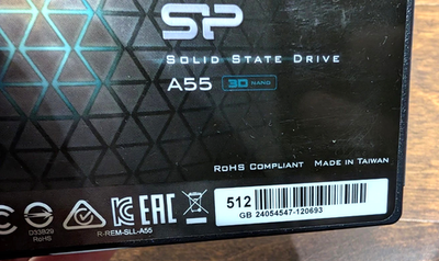 Silicon Power 2.5” 512GB Internal Solid State Drive SSD SP A55 3D