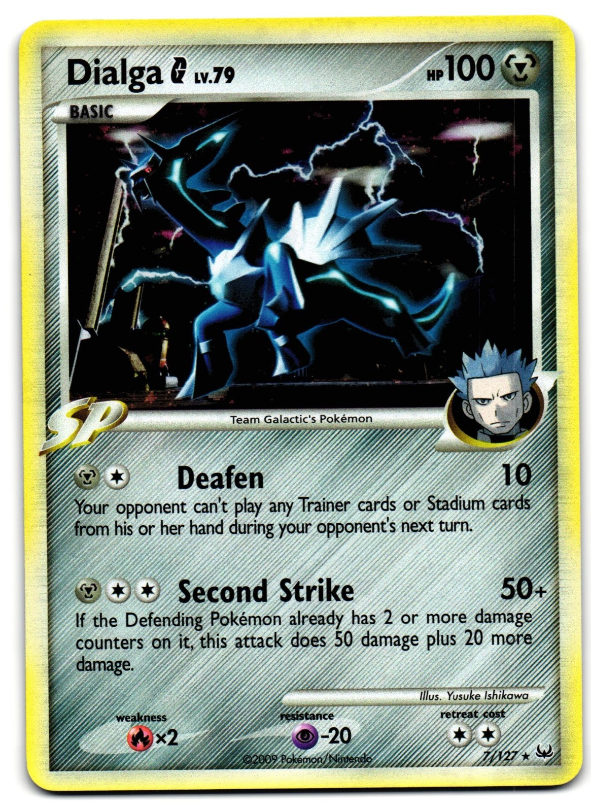 Dialga G 7/127 - Holo Team Galactic's Pokemon TCG Platinum 2009 - M/LP Card