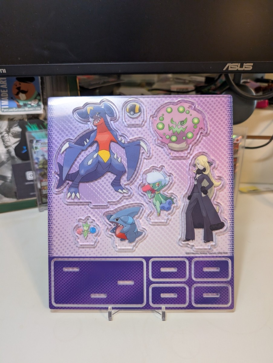 Cynthia's Garchomp ex Premium Collection Acrylic Standee Only | eBay