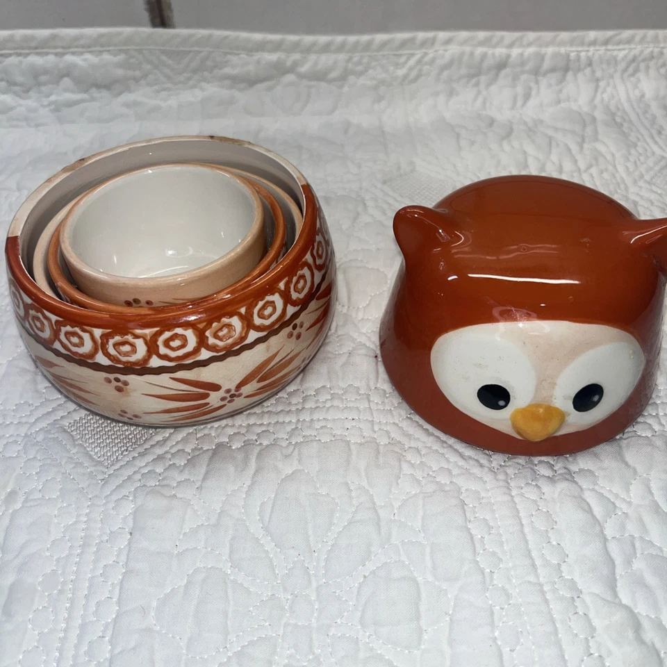 Owl Temptations Green Nesting Measuring Set 1-Cup, 1/2-Cup, 1/3-Cup, 1/4-Cup - Image 2 of 4