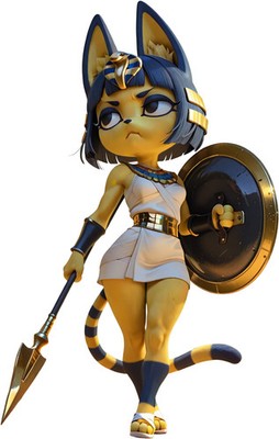 Ankha Egyptian Warrior Vinyl Car Decal Sticker 7'' Weatherproof