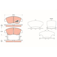 Satz Bremsbeläge Bremsklötze vorne für Honda Civic 5 EG EJ 6 MA 7 EM2 | 24255