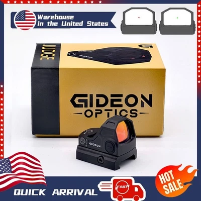 GIDEON OPTICS JUDGE 1×21mm 3MOA Red/Green Dot Reticle Sight For RMSc Footprint