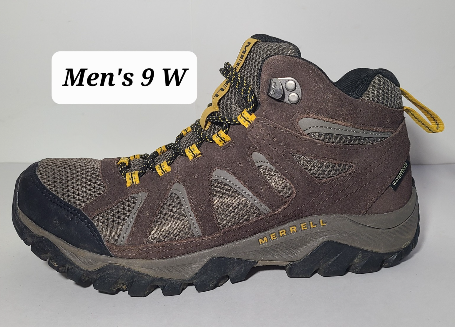 Merrell Vibram Oakcreek Marrone Medio Impermeabile Uomo Taglia 9 W