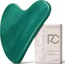 Gua Sha Facial Tools: Jade Stone Guasha Tool for Face Acupuncture Therapy, Facia