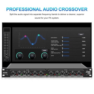 Pro Stereo Crossover XLR Sound Processor