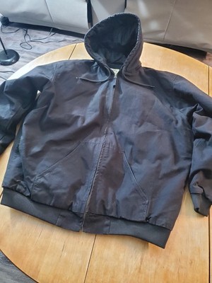 Blue Mountain Mens Duck Canvas Quilt-Lined Hooded Insulated Jacket Size 2XL Coat