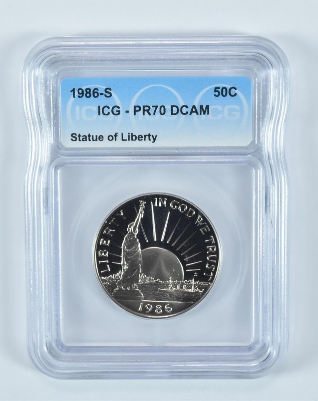 1986-S Statue Of Liberty Commemorative Half Dollar PR70 DCAM ICG *9336