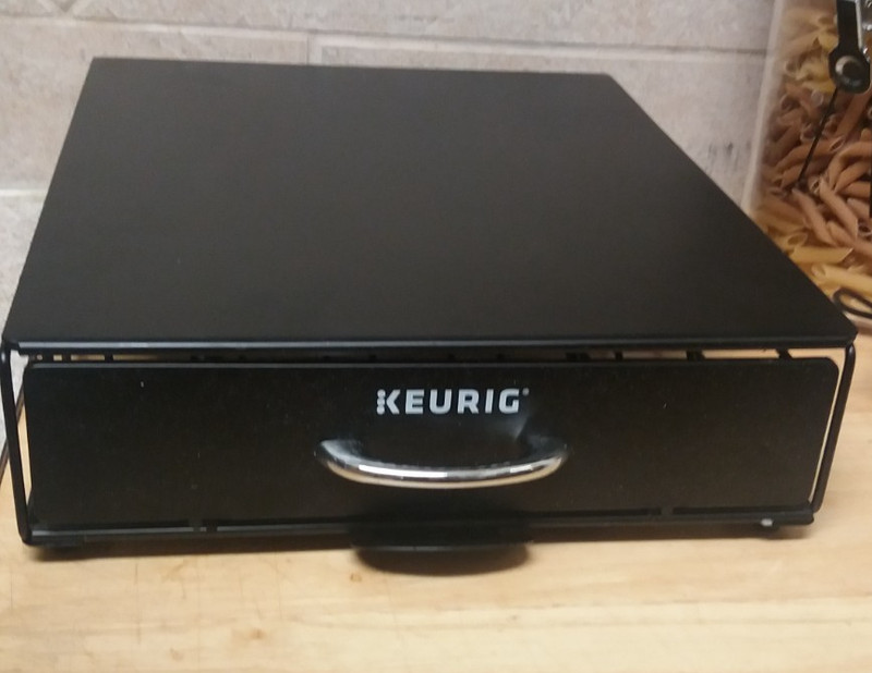 Rolling Keurig K Cup Storage Drawer, Holds 35 Pods, Black