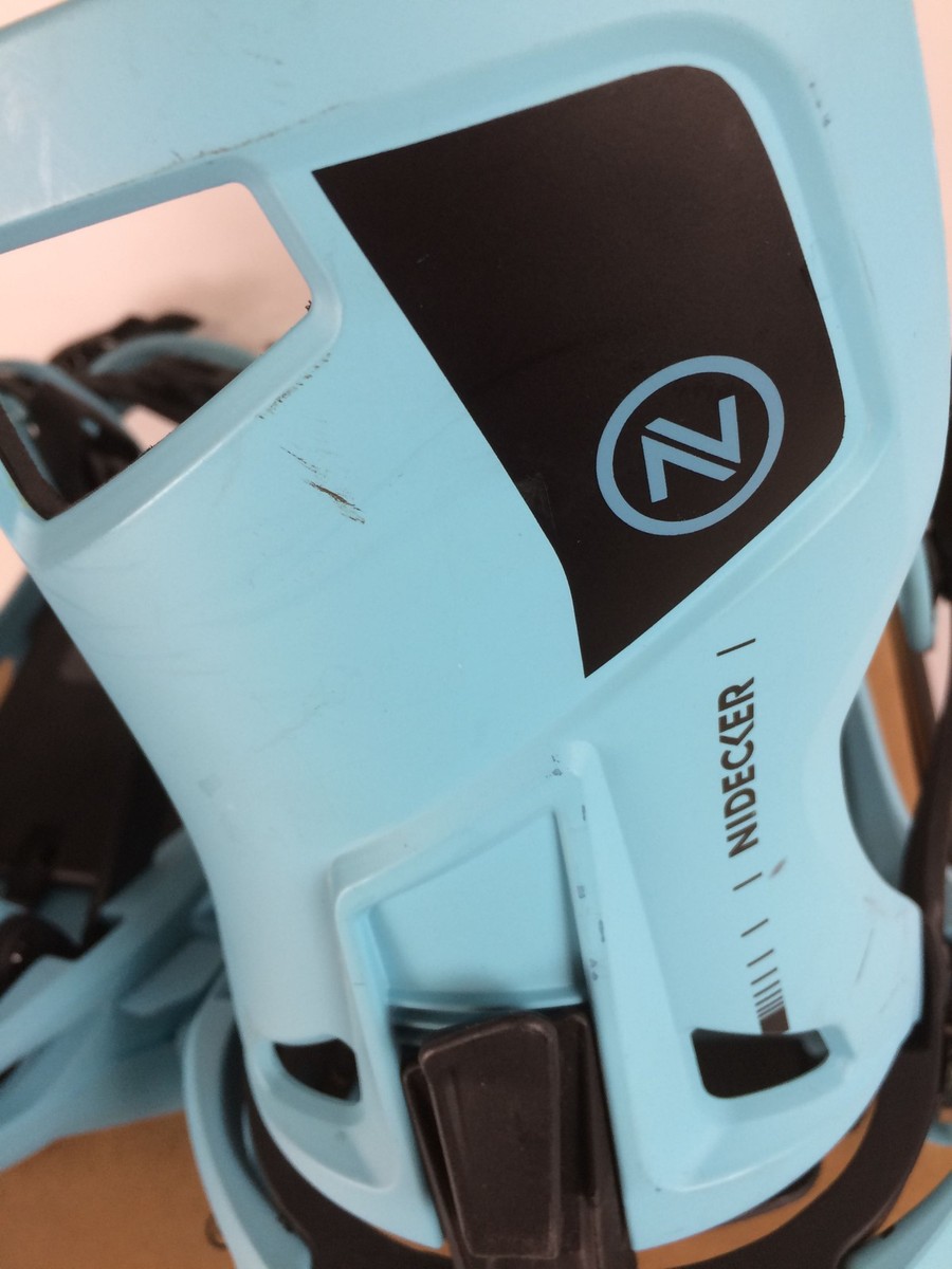 Excellent Nidecker Supermatic Snowboard Bindings, Escape Cyan, X