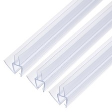 Guarnizione inferiore porta doccia con doppio gocciolamento per vetro 1/4" lungo 47", trasparente