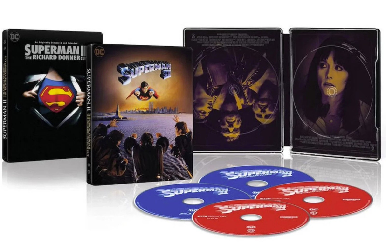 Superman II (Theatrical & Donner Cut) Limited Edition Steelbook 4K UHD + Blu-ray