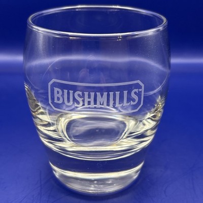 VTG Bushmills Irish Whiskey Old-Fashioned On-The-Rocks Glass Heavy Bottom