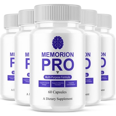 (5 Pack) Memorion Pro Brain Supplement, MemorionPro Advanced (300 Capsules)