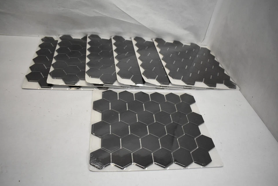 MSI Black 2" Hexagon Matte Mosaic Tile Sheets Wall Backsplash Floor 7 Sheets - Image 2 of 4