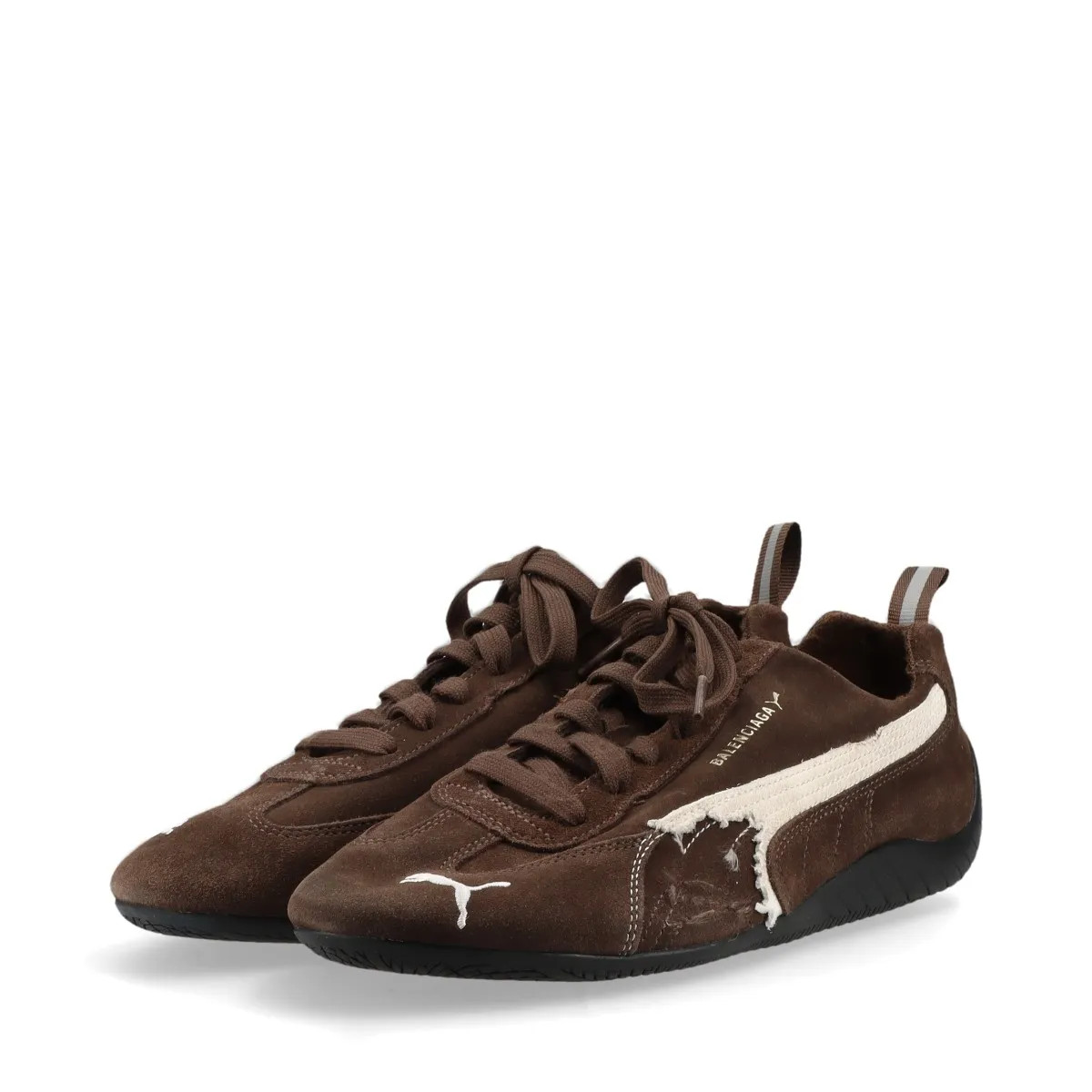 Balenciaga x Puma Suede & Leather Sneakers 25.5cm Unisex Brown Speed cat 406519- thumbnail 5