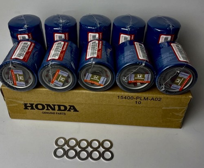 #ad Genuine OEM Honda Acura Engine Oil Filter set 10pcs. 15400 PLM A02 with gaskets $48.00