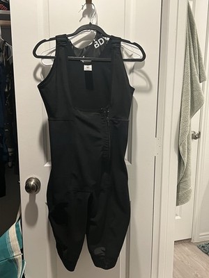 BST Women's Black One Piece Shapewear 3XL Slimming Adjustable Strap Zipper
