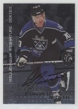 1999-00 ITG Be A Player Millennium Signature Series Donald Audette #121 Auto 1q2