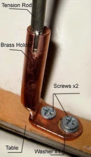 2 Brass Holder or Stand for Multi Yarn Tension Unit,Move or Silver Reed to Other