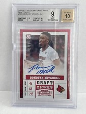 DONOVAN MITCHELL BGS 9 2017-18 PANINI CONTENDERS 79 ROOKIE AUTOGRAPH AUTO /99