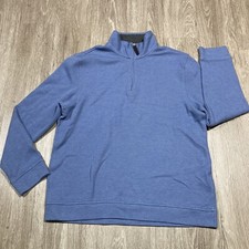 Tasso Elba Sweater L Work-wear Casual Essential 1/4 Zip Pullover Crewneck