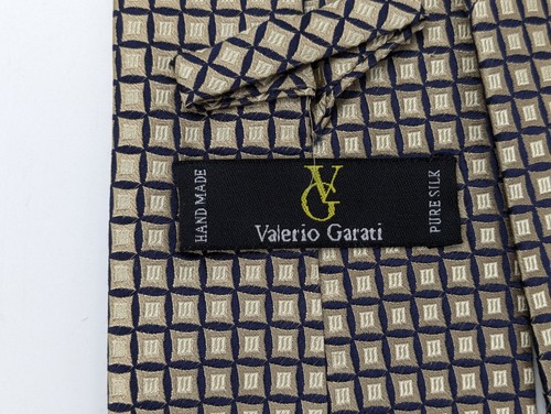 Cravatta uomo vintage Valerio Garati pura seta marrone lunga 60" e larga 4" - Foto 10 di 10