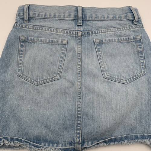 Childrens Place Girls Skirt Sz 10 Distressed Denim Adjustable Waist - Picture 3 of 8