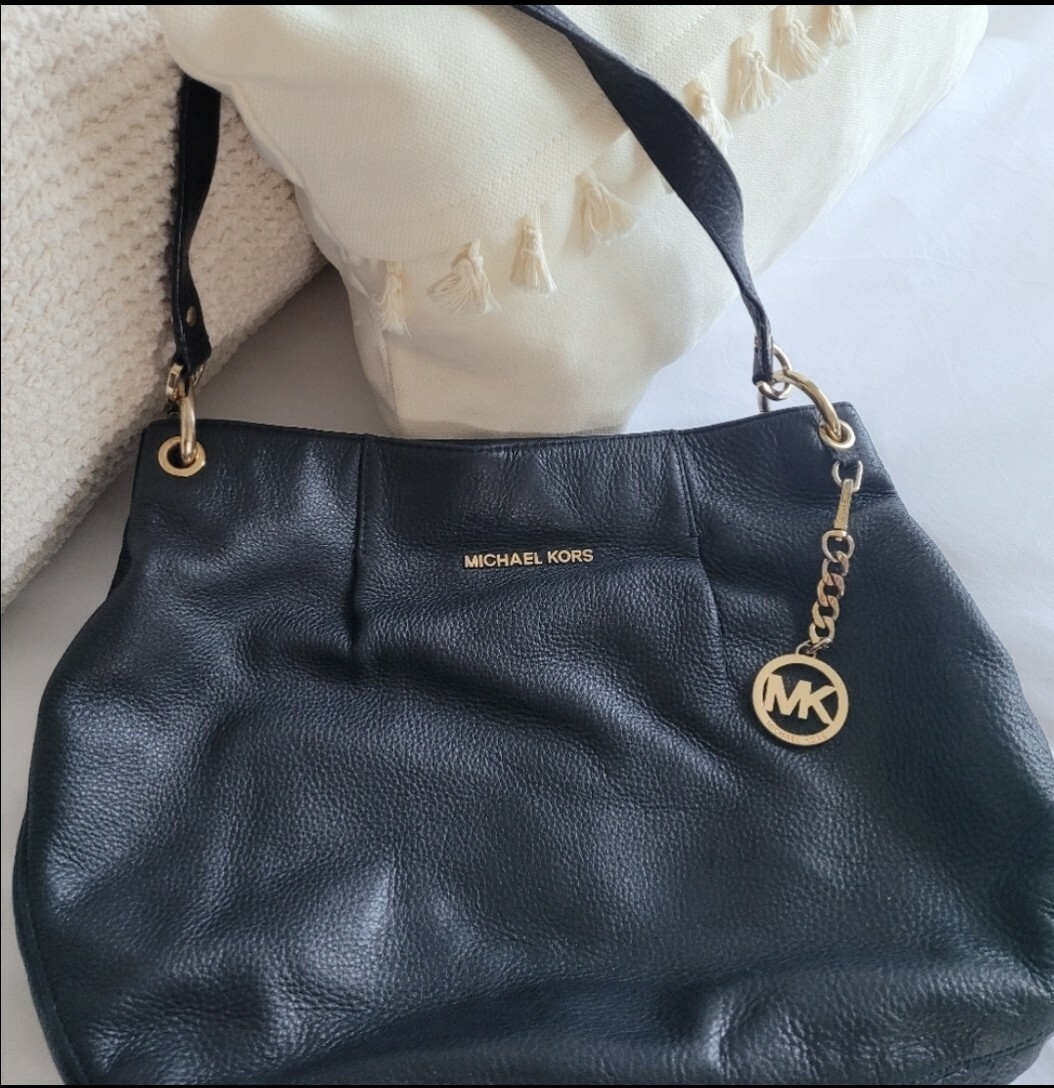 Michael Kors Bedford Large Bag in Black Leather Gem