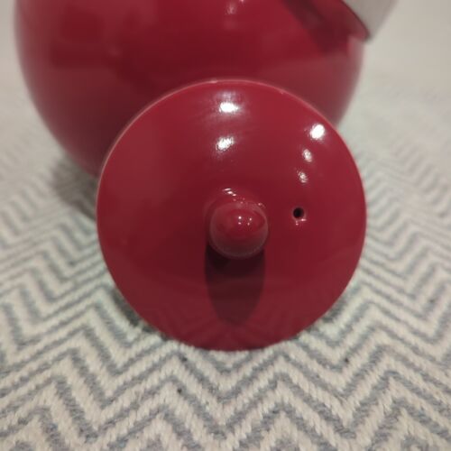 Teavana Tea House Collection Red 24 oz Teapot Round Fine Porcelain - Picture 9 of 13