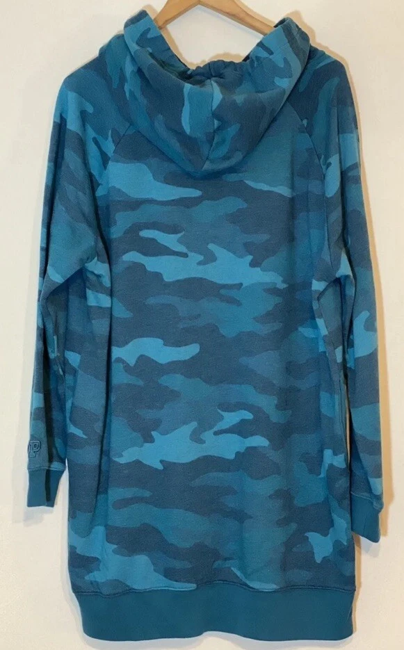 UNDERCOVER Felpa con cappuccio Victoria's Secret ROSA in pile abito tunica tasche medie nuova con etichette