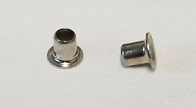 Via Vias Grommet Thru Hole Rivet Eyelets Brass Nickel Plated 100 Pcs.