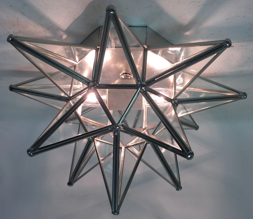 Moravian Star Ceiling Light/Wall Sconce 15", Glass, Hand Crafted - Image 2 of 4