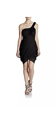 white christmas dresses High Draped Slit Gown – BCBGMAXAZRIA main image 1