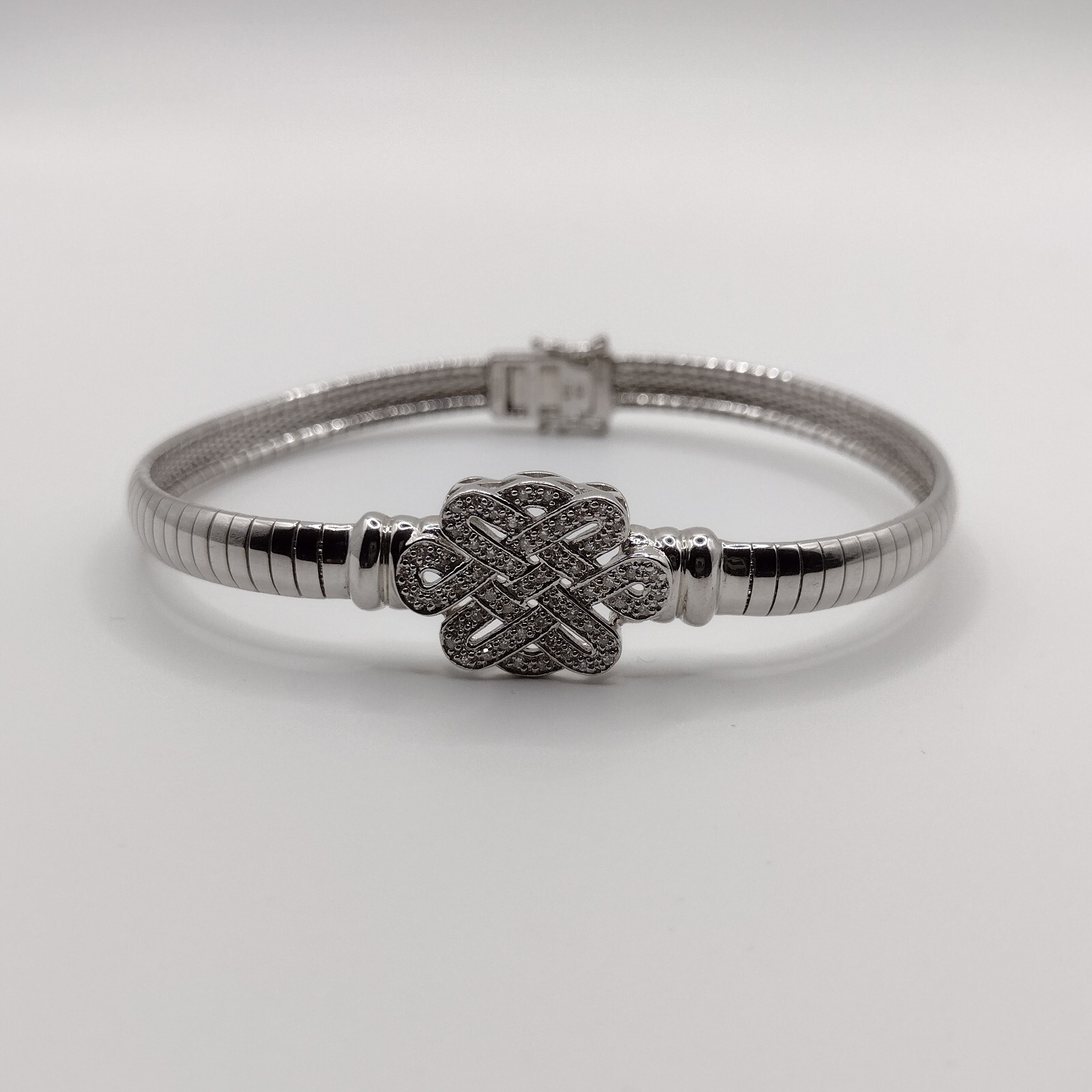 Affinity Diamond Celtic Knot Sterling Silver 8" O… - image 2