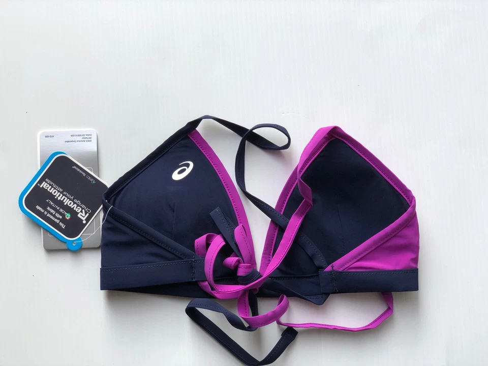 Top de bikini reversible Kanani púrpura talla M de ASICS para mujer Foto 3 de 4