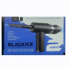Black Ice #BIC043 Air Duster/Vacuum 2in1 Multi-Use Type C Powerful & Effective